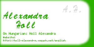 alexandra holl business card